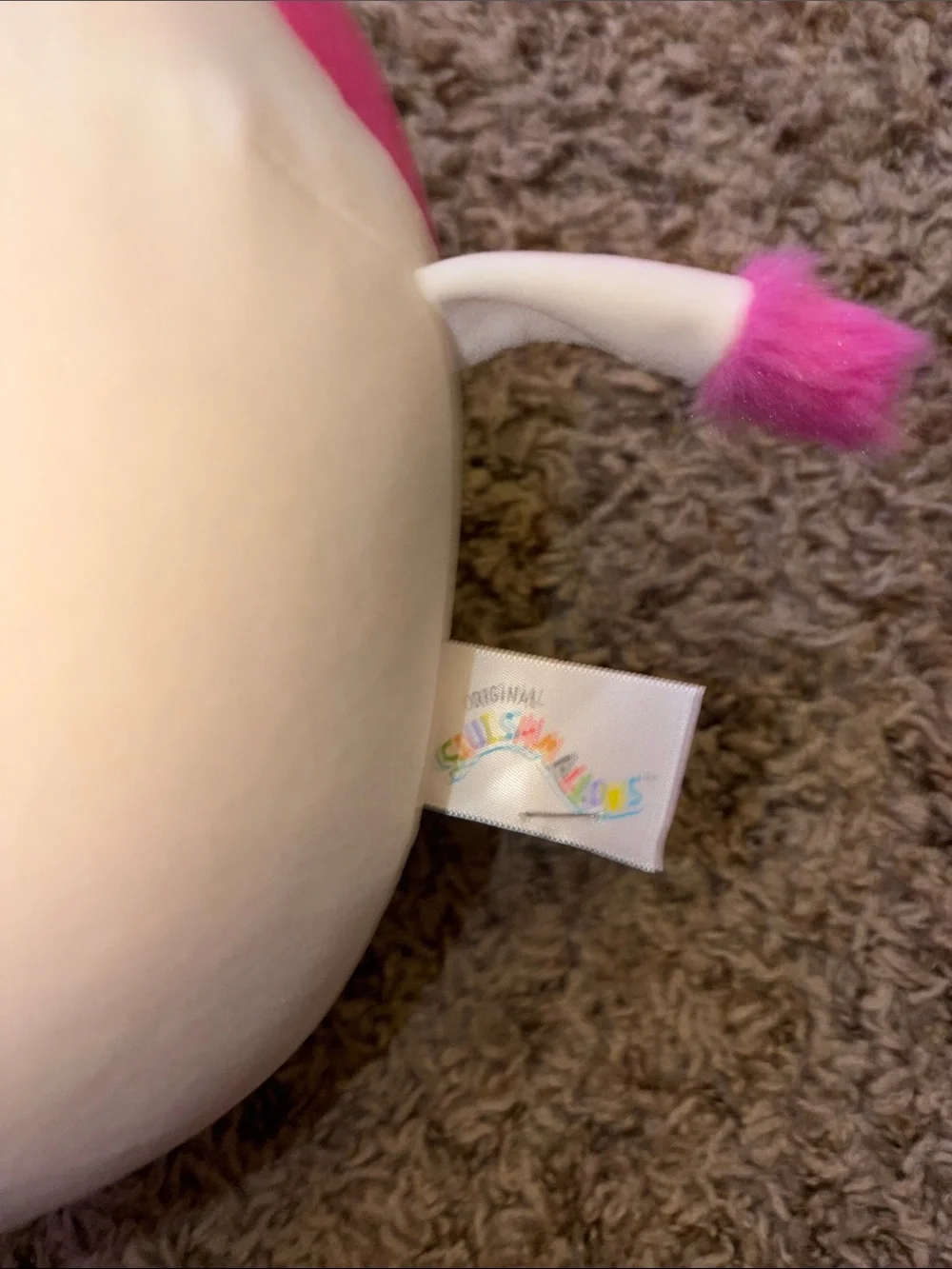 Squishmallows 8” Caedyn Pink & White Cow Plush Closed Eyes NWOT